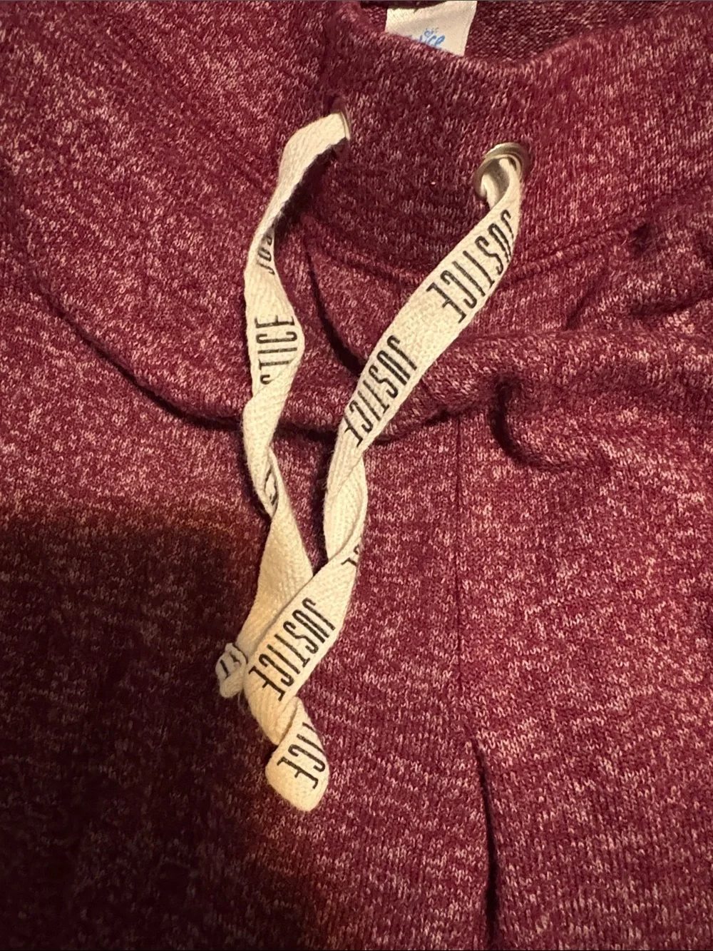Justice Girls' Maroon Cozy Jogger Sweatpants